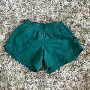 These are Lululemon Hotty Hot Low-Rise Line short 4”. Size 2.